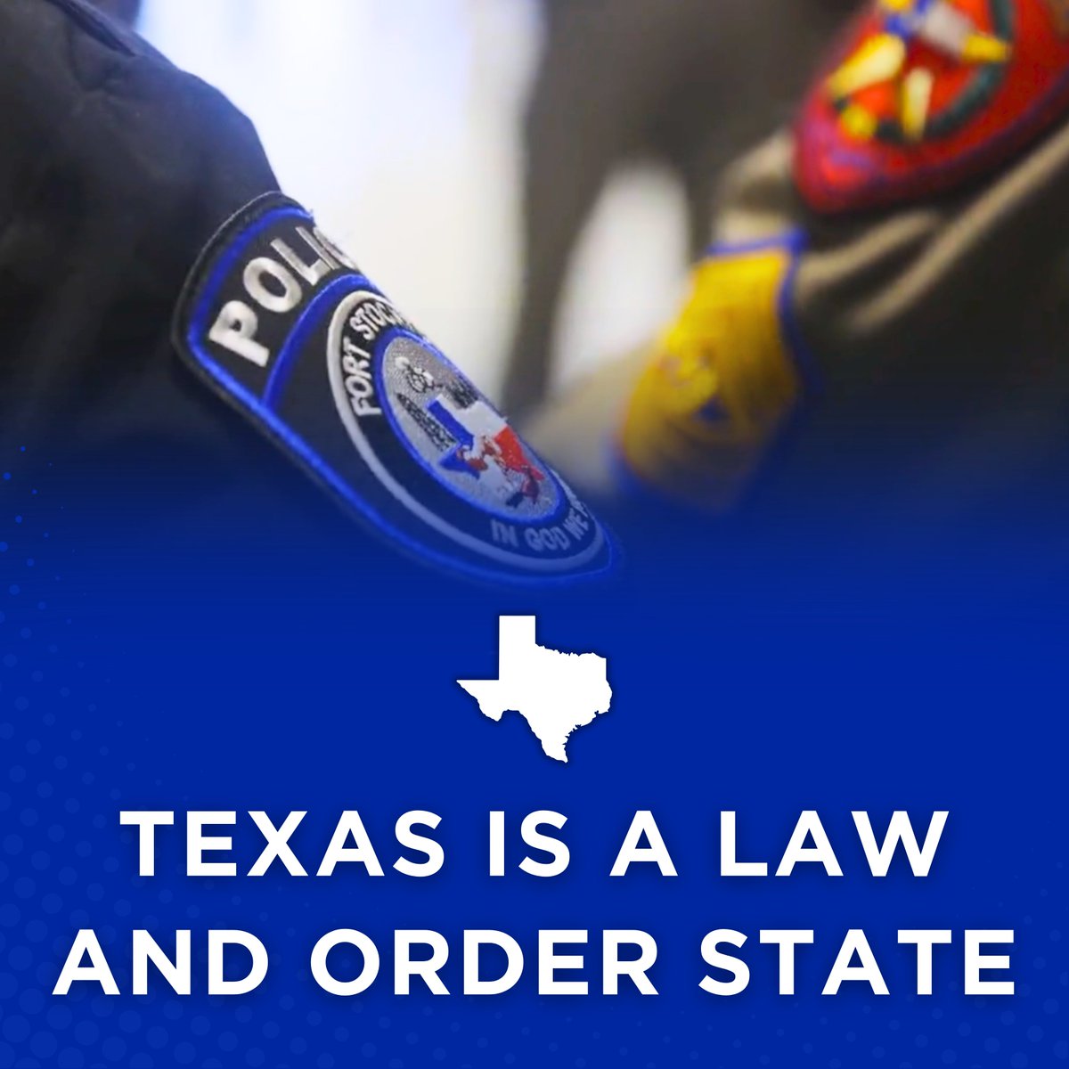 There’s no doubt about it: Texas is, and always will be, a law and order state.

We won’t allow lawlessness to take over our streets.

As long as I am Governor, Texas will always back the blue.

#NationalPoliceWeek