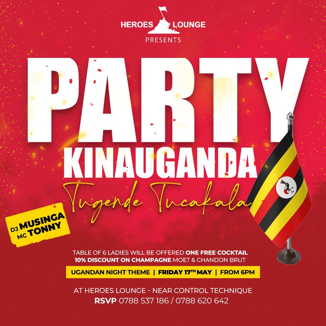 Dj Musinga 🇷🇼 (@musingadaziz) on Twitter photo PARTY KINAUGANDA - (Tugende Tucakala)
at HEROES LOUNGE Adress:KG 232 St, Kigali
<a href="/JackieLumbasi/">Jackie Lumbasi</a> <a href="/InocentMuramira/">𝐌𝐔𝐑𝐀𝐌𝐈𝐑𝐀 Innocent</a> <a href="/karangwajervis/">Karangwa Jervis</a> <a href="/ABRwabs/">Asiimwe R. Bosco</a> <a href="/asmart3/">Asiimwe Martin</a> <a href="/EdwinMusoni/">Edwin Musoni</a> <a href="/kagire/">Edmund Kagire</a> <a href="/KagameKyle/">McKyle</a> <a href="/MugaboRonald4/">Mugabo Ronald⚖️🇺🇬🇷🇼</a> <a href="/festN/">Festus Irungu N</a> <a href="/MukasaSaiba/">Yusuf Mukasa</a> <a href="/JackieKalisa/">Jackie Kalisa</a> <a href="/MutomboMarquez/">Marquez N. Mutombo</a> <a href="/That_Nkurunziza/">J. Ptah Nkurunziza #FreeBesigye</a> PARTY KINAUGANDA - (Tugende Tucakala)
at HEROES LOUNGE Adress:KG 232 St, Kigali
<a href="/JackieLumbasi/">Jackie Lumbasi</a> <a href="/InocentMuramira/">𝐌𝐔𝐑𝐀𝐌𝐈𝐑𝐀 Innocent</a> <a href="/karangwajervis/">Karangwa Jervis</a> <a href="/ABRwabs/">Asiimwe R. Bosco</a> <a href="/asmart3/">Asiimwe Martin</a> <a href="/EdwinMusoni/">Edwin Musoni</a> <a href="/kagire/">Edmund Kagire</a> <a href="/KagameKyle/">McKyle</a> <a href="/MugaboRonald4/">Mugabo Ronald⚖️🇺🇬🇷🇼</a> <a href="/festN/">Festus Irungu N</a> <a href="/MukasaSaiba/">Yusuf Mukasa</a> <a href="/JackieKalisa/">Jackie Kalisa</a> <a href="/MutomboMarquez/">Marquez N. Mutombo</a> <a href="/That_Nkurunziza/">J. Ptah Nkurunziza #FreeBesigye</a>