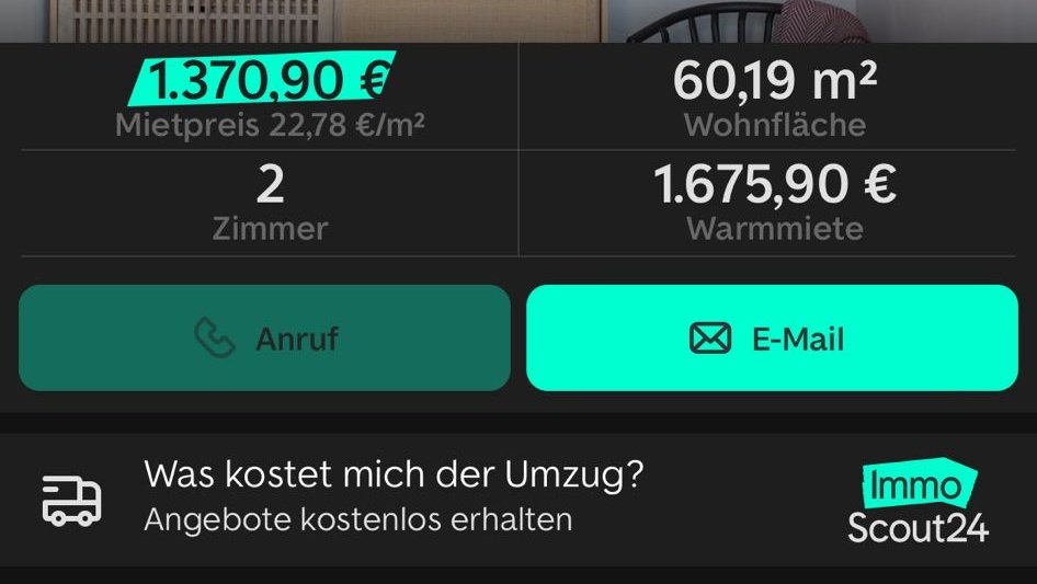 Mietpreise in Berlin Kreuzberg 2024. Knapp € 1.700 Euro warm für 60 qm.

Wann Mieter-Gedenktag?