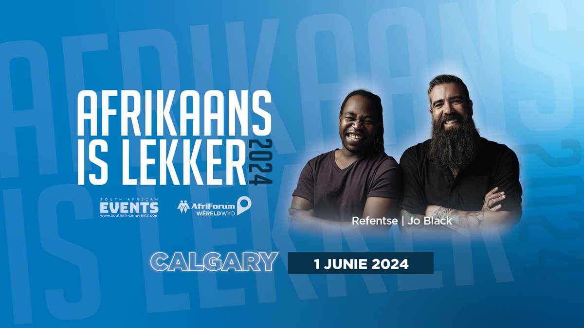 Don’t miss Afrikaans is Lekker playing MacEwan Hall on June 1st! Get your tickets: showclix.com/event/afrikaan…
#afrikaansislekker #yycevents #yycmusic #yycconcerts #machall #macewanhall