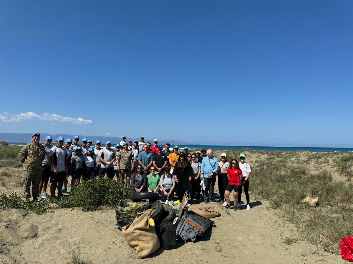 🌊 Our seas are our responsibility! 💙 Thank you to @SPOT_turtles, @UNFICYP for organising a successful beach clean-up event, collecting over 700 kgs of rubbish. A great achievement towards a cleaner, healthier planet! 🌍 #SDG14 # SDG13 #CleanSeas #Environment