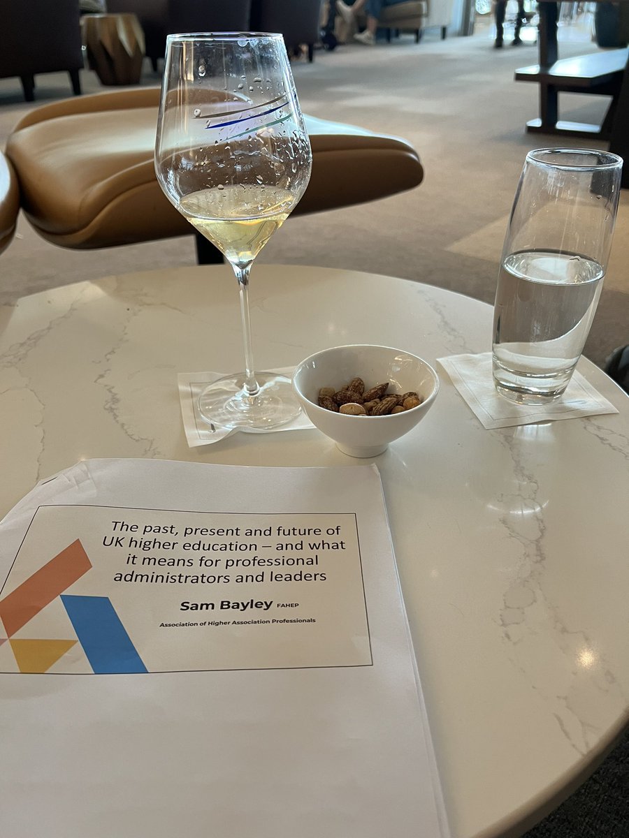 I’ve now cheered up from my earlier grumble as I find myself unexpectedly in the <a href="/British_Airways/">British Airways</a> Concorde Lounge.

Looking forward to representing @The_AHEP at AAA 2024 - hoping a glass of champagne helps to add a final flourish to my presentation.