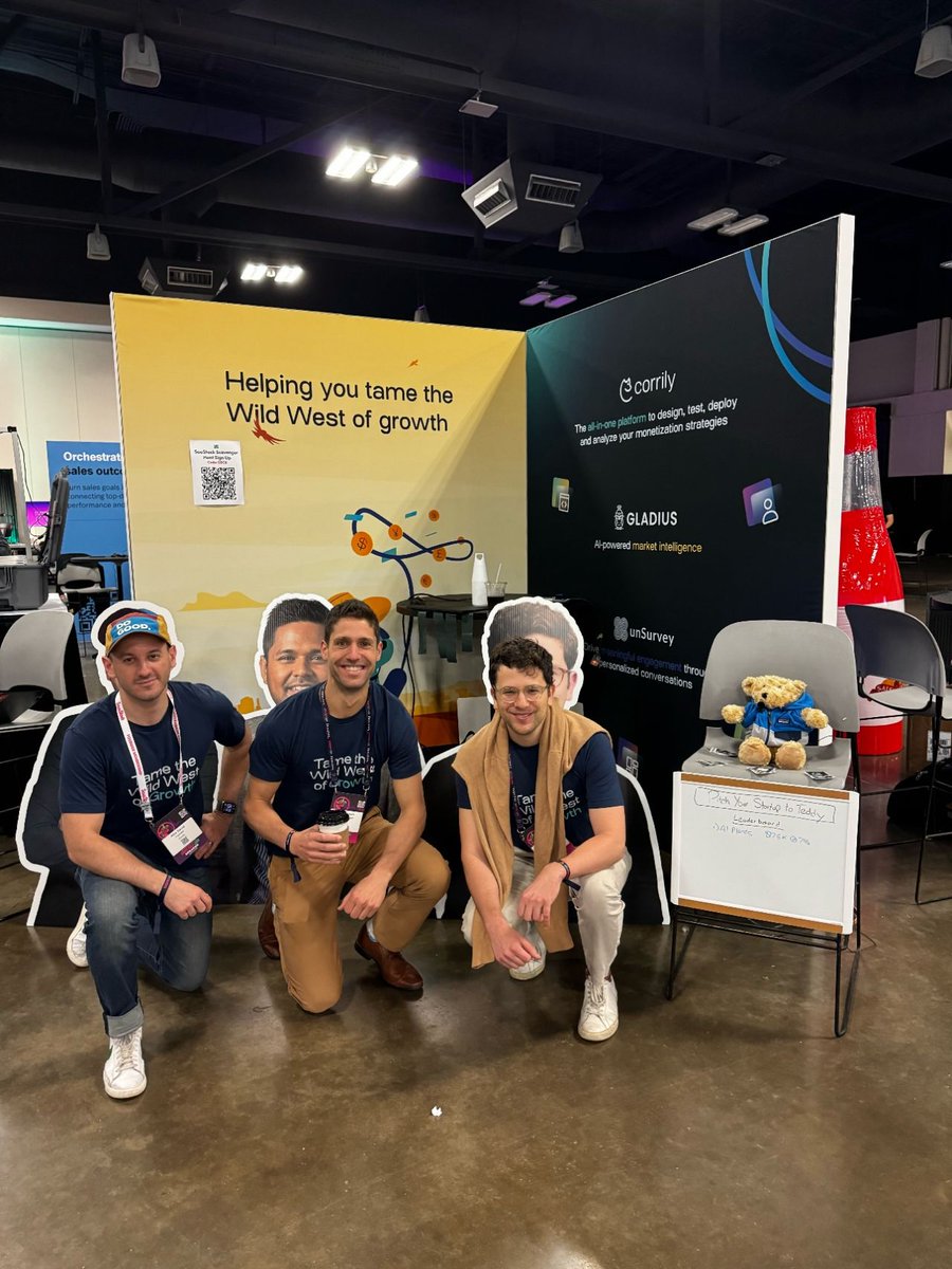 Hello @saastock Austin! We're at booth S1 👋 Come say hi and meet @GladiusAI, @unsurveyit, and @TeddyBInvestor 🐻😉 #saastock #saastockusa