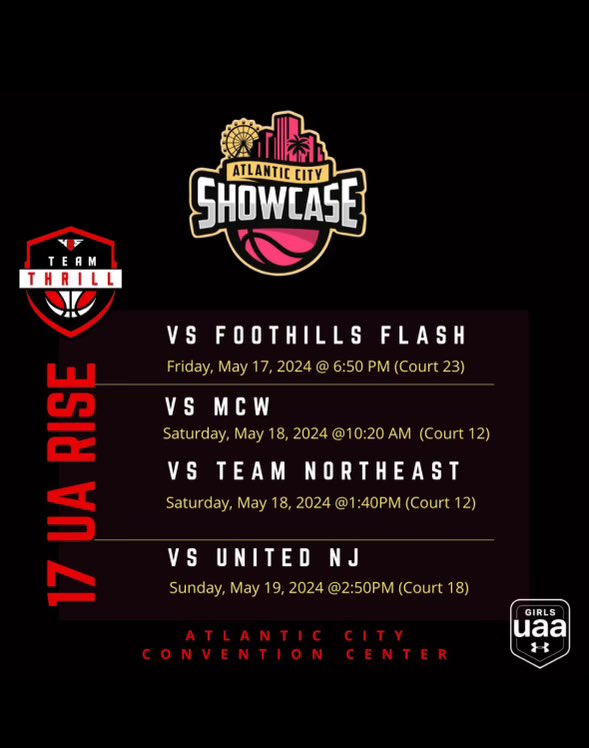 Schedule for the upcoming weekend. Please come check us out!