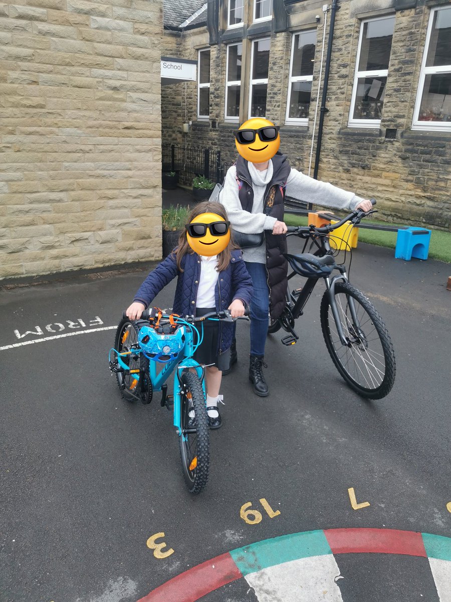 Another parent is able to go on her first ever bike with with her daughter, curtesy of our bike library. Love this