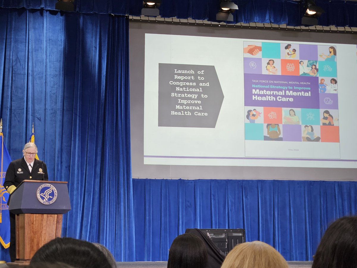 Glad to be at the @HHSGov launch of the report and strategy to Congress on #maternalmentalhealth. ##maternalhealth #maternalchildhealth #MMH
