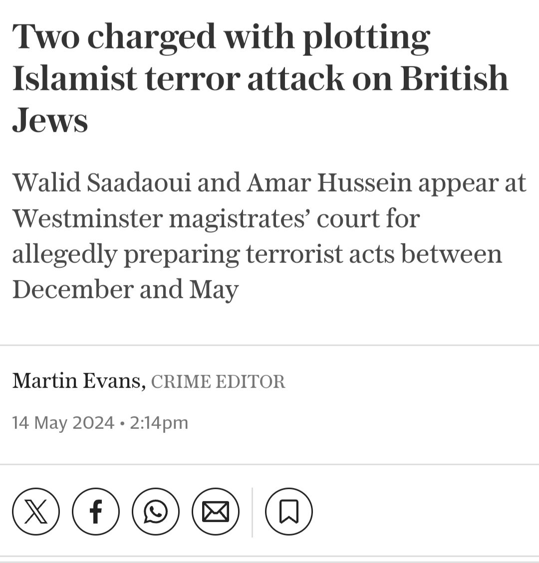Walid Saadaoui, 36, and Amar Hussein, 50, have appeared in court accused of plotting to carry out an Islamic State-inspired marauding gun attack against the Jewish community in the north-west of England. They were also allegedly planning to target police officers and members of