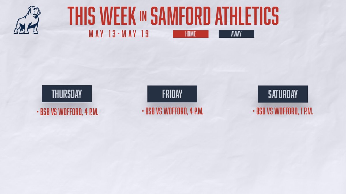 Happy @SamfordBaseball Senior Weekend! 📅 bit.ly/45tzXqt #AllForSAMford