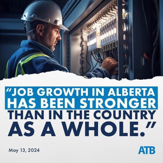 “Overall, year-over-year job growth in Alberta has been stronger than in the country as a whole with gains in both the goods-producing and services-producing sectors and in both private and public sector employment contributing in Alberta.” -Rob Roach | ATB Economics Read More: