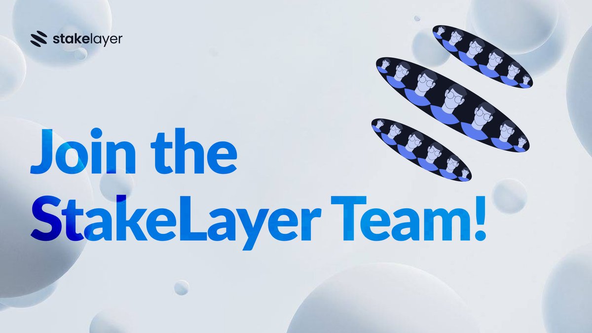 🔵Join the Future of Bitcoin Restaking, be a part of StakeLayer Team! Are you experienced in Blockchain Engineering or expert Team Lead? Don't miss a chance to join the Revolution of #Bitcoin Restaking 🚀 Find your vacancy on StakeLayer Career: stakelayer.io/career