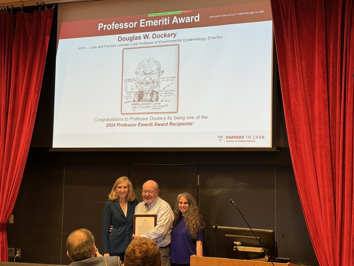The may faculty meeting <a href="/HarvardChanSPH/">Harvard T.H. Chan School of Public Health</a> is always one of my favorites because we vote on degrees.  So it is such a great bonus to watch the amazing <a href="/DWDockery/">Douglas Dockery</a> receive the emeritus award