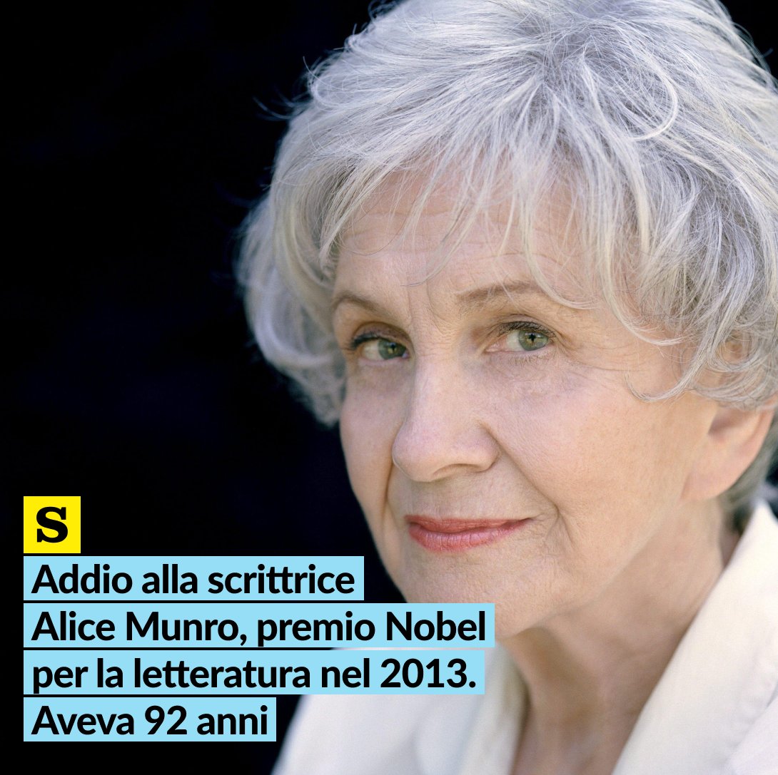 La scrittrice canadese Alice Munro, vincitrice del Premio Nobel per la Letteratura nel 2013, è morta all’età di 92 anni. A diffondere la notizia il quotidiano Globe and Mail citando i familiari. Munro, che soffriva di demenza da almeno un decennio, ha pubblicato più di una…