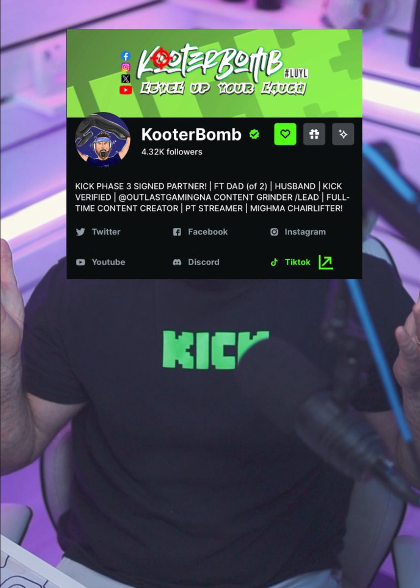 Where are my twitch OG’s at? 🧐 

Who’s followed me over to kick already? 👀 

And if you haven’t, here is a friendly reminder to do so! ❤️

K I C K . C O M / K O O T E R B O M B 

#pickkick