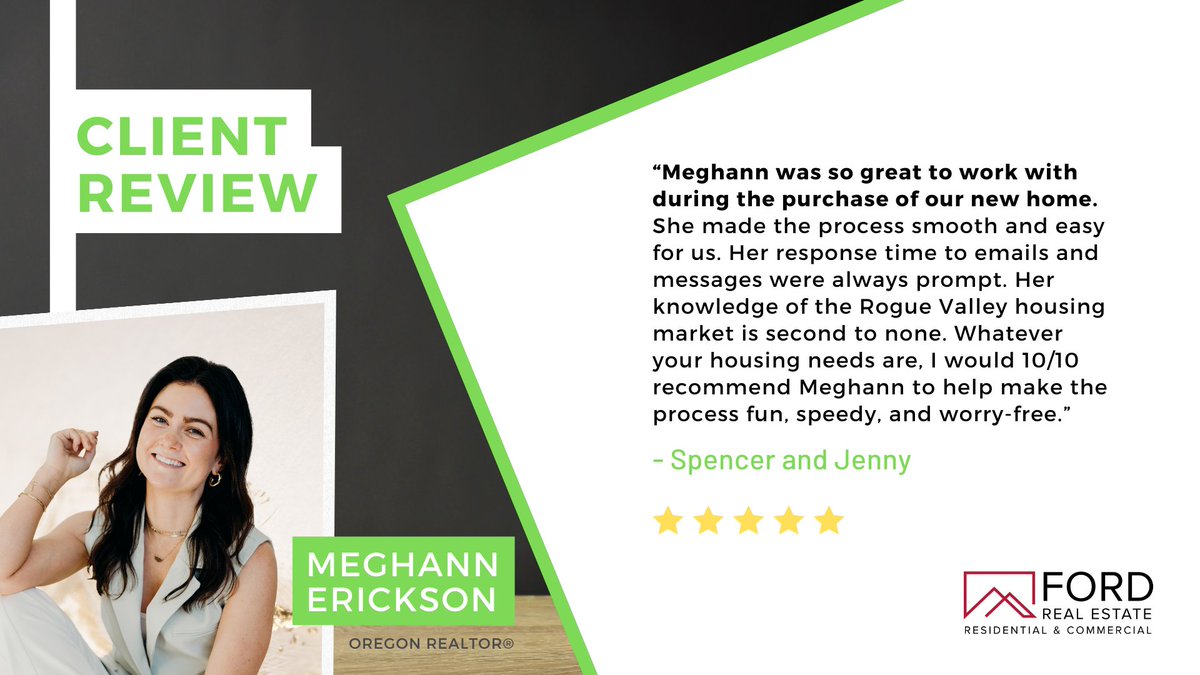 Meghann Erickson consistently goes above and beyond for her clients! ✨⭐#ClientReview #Testimony