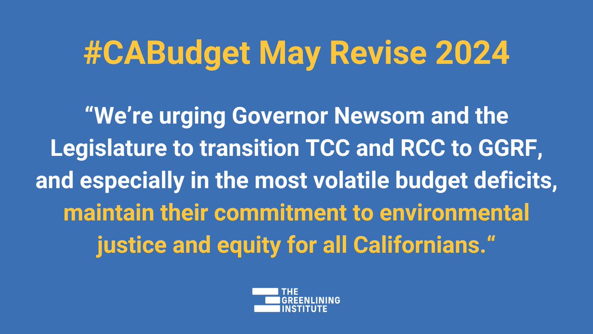 #TCC & #RCC are crucial to building #climateresilience. Devastating cuts to key climate equity programs in the latest #CABudget proposal reveal that @CAgovernor isn't meeting the administration's stated commitments to a fair & just California.

Read more: greenlining.org/2024/cas-last-…
