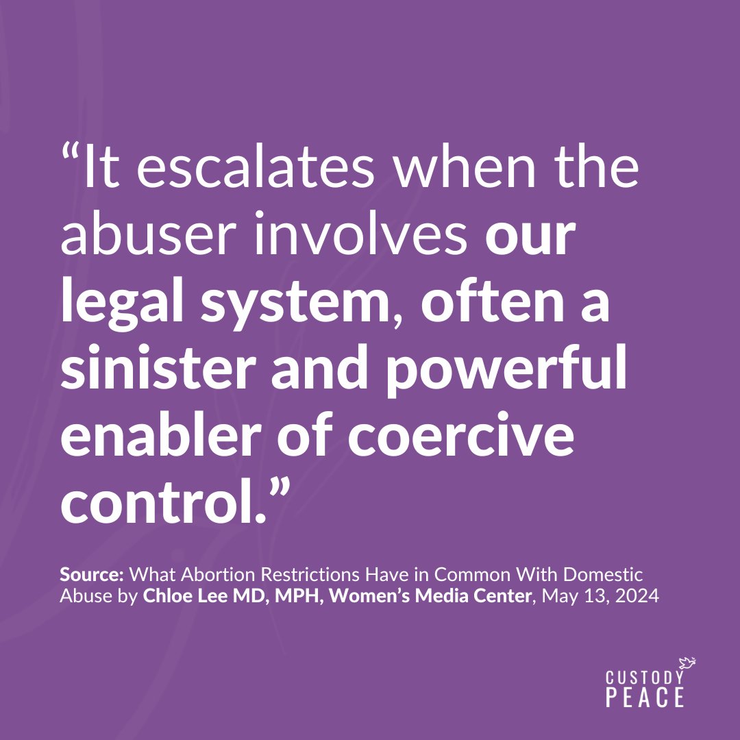 'And if the victim fights back, it continues with attacks on the victim’s character and credibility to distract from the abuser’s crimes. It escalates when the abuser involves our legal system, often a sinister and powerful enabler of #coercivecontrol.' - @ChloeNazra…