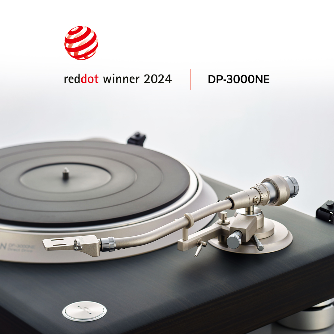 Our flagship turntable is turning heads.

DNP-3000NE was awarded with the Red Dot Design Award 2024.