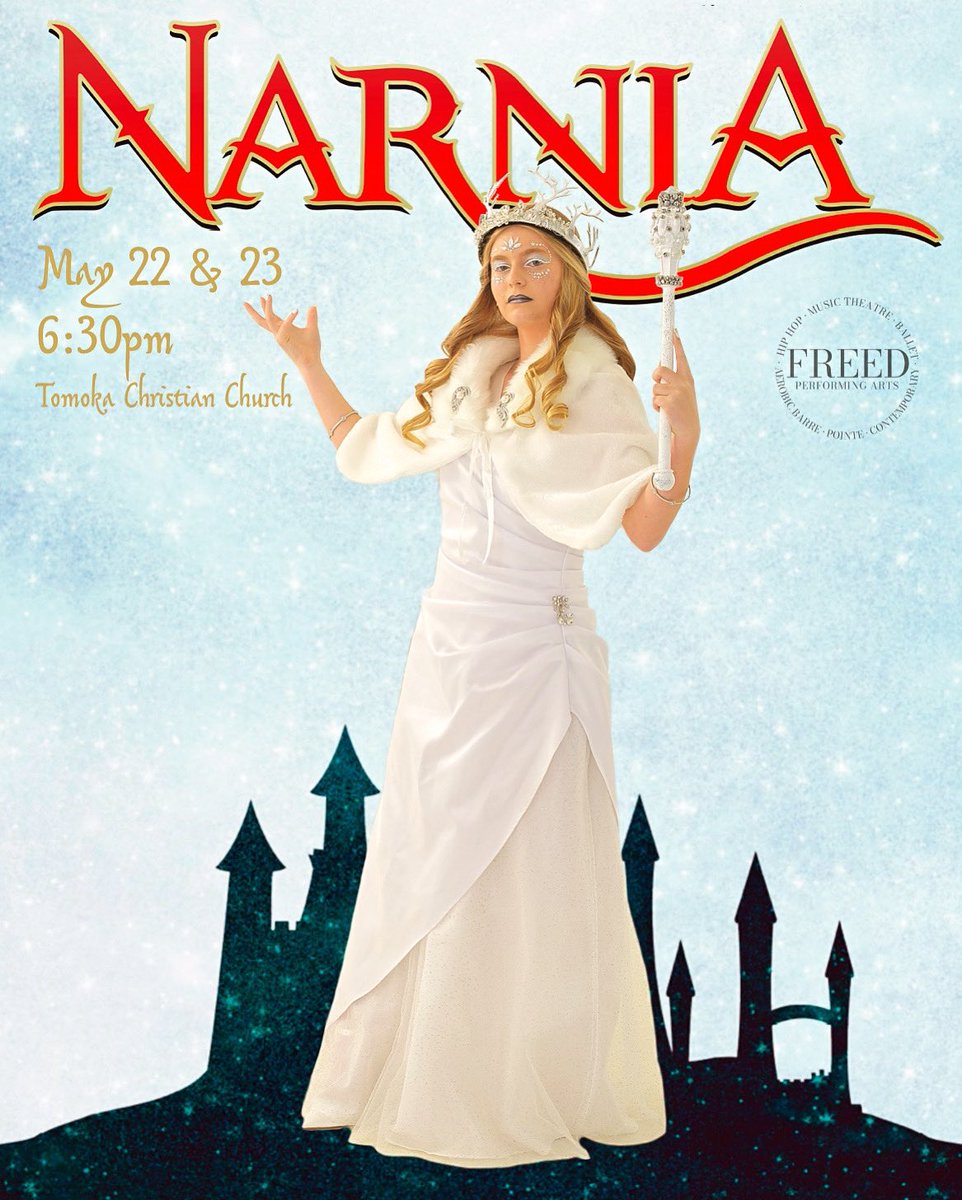 I’m directing this musical which opens next Wednesday. Please join us if you’re in the area. #artisticexpression #booklovers #narnia