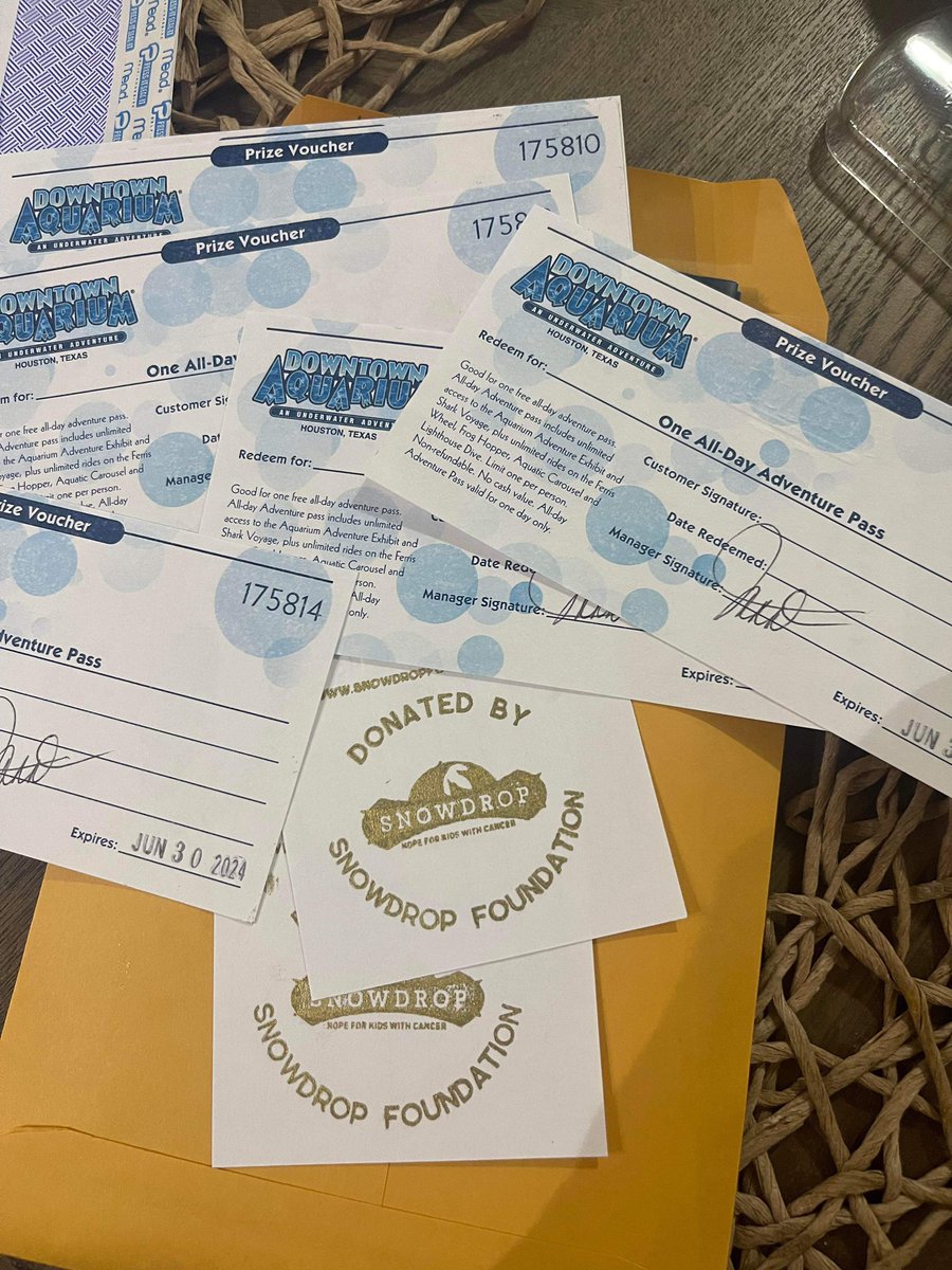 Last week we dropped off Houston Aquarium tickets for pediatric cancer patients & their families at M.D. Anderson's Children's Cancer Hospital just in time for summer! It’s our goal to be the #HopeForKidsWithCancer thank you for helping us give back! 💜🎗