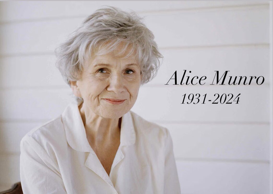 Today we say goodbye to #AliceMunro, a Canadian icon whose legacy lives on within our walls. Along with readers around the world, we send our deepest condolences to the Munro family. A full tribute can be found on our Facebook and Instagram pages.