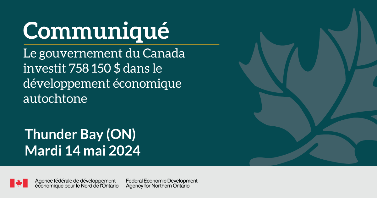 #FedNor investit 758 150 $ pour soutenir le nouveau centre de bioéconomie communautaire de la Première Nation de Whitesand : ow.ly/7Nii105sXeU #NordON