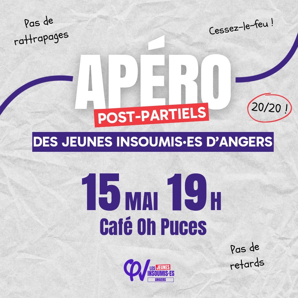 RDV demain pour un apéro JI post-partiels ! 🔥