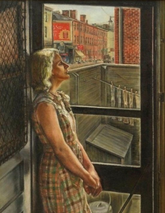 'There ought to be one place you thought about and knew about and maybe longed for--but never did get to see.' ✒ Alice Munro #RIP 🎨Miriam Tindall Smith Screen Door, 1935 The Wolfsonian-Florida International University,Miami Beach,Florida #DilloConUnDipinto #VentagliDiParole