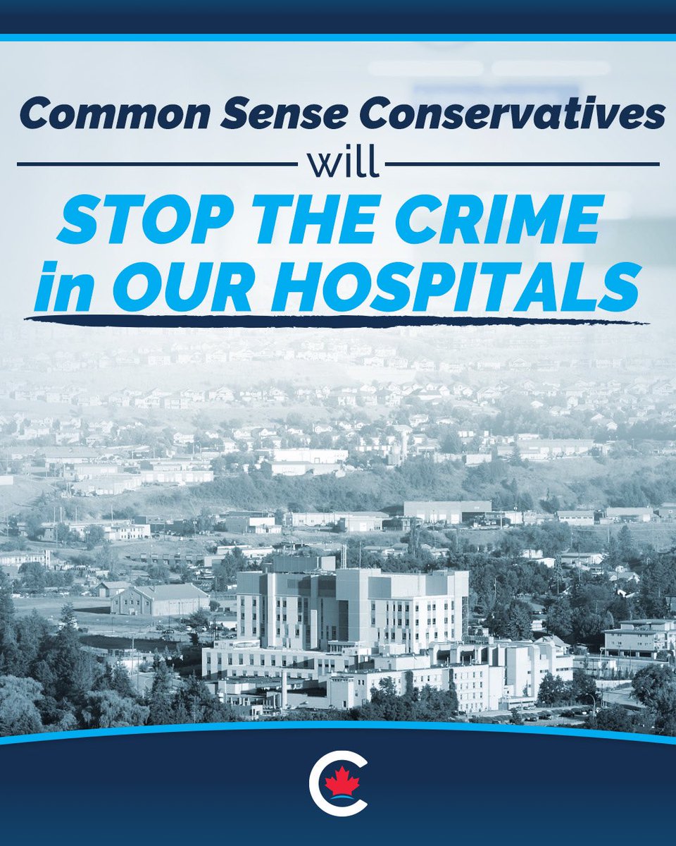 People should be safe from crime when in hospitals but after 9 years of this prime minister that is less and less true. Common sense Conservatives will stop the out of control crimes that Trudeau has allowed in our hospitals.