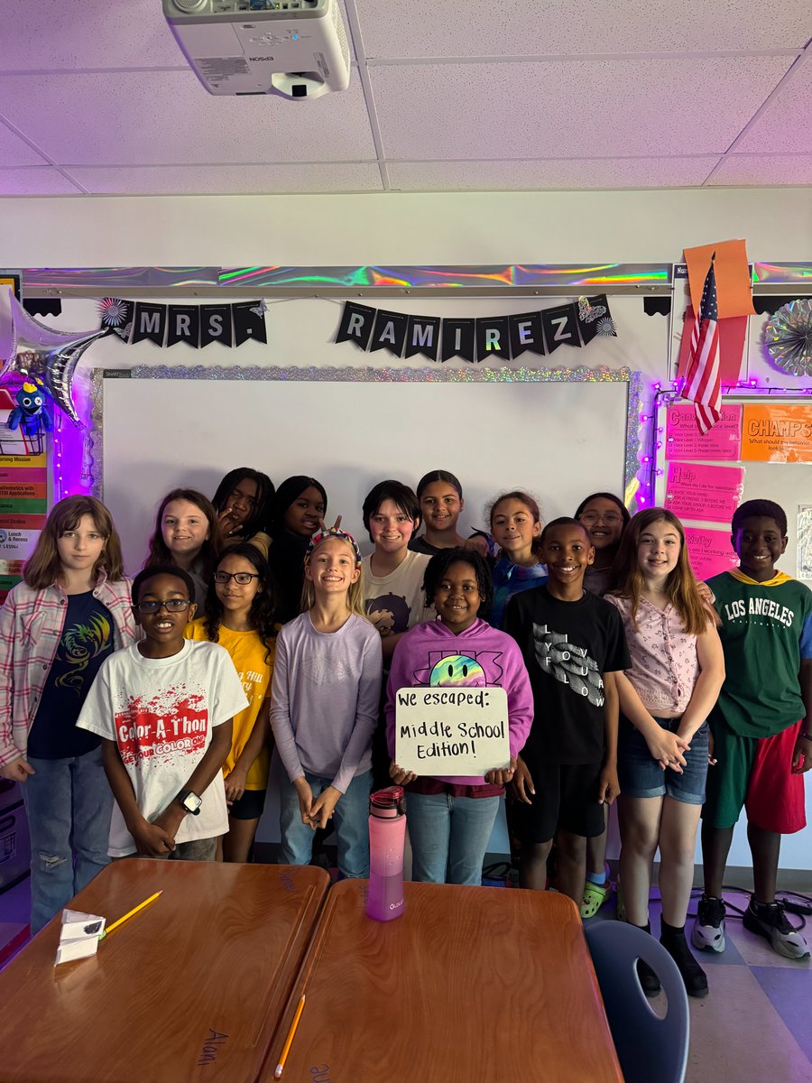 Over the past 2 weeks, Ms. Gelvar has supported 5th Grade to work together to get ready for Middle School. Students participated in a lock competition, completed escape rooms, and wrote letters to future 5th Graders. #AACPSAwesome #Belonggrowsucceed #MeadeStrong