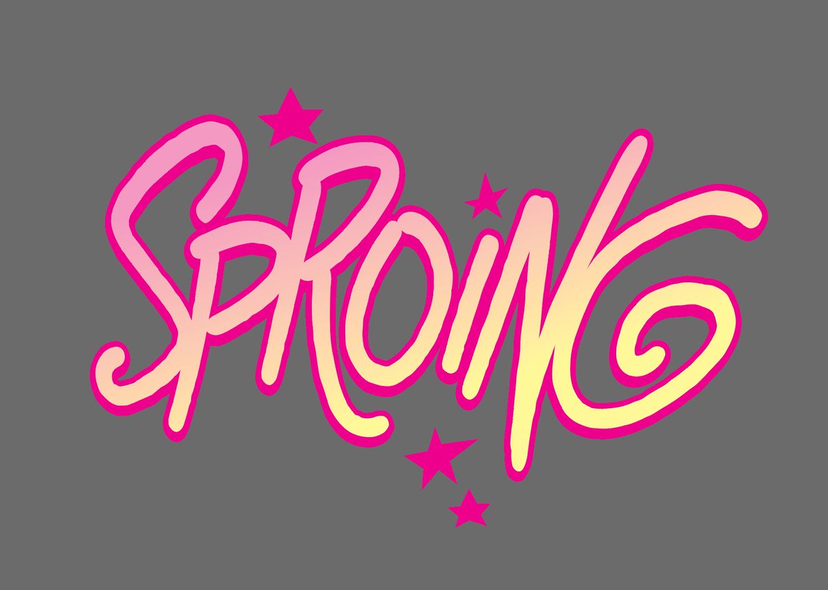 First SPROING of the day. (Digitally hand lettered with my Boisterous B-Nib brush.)