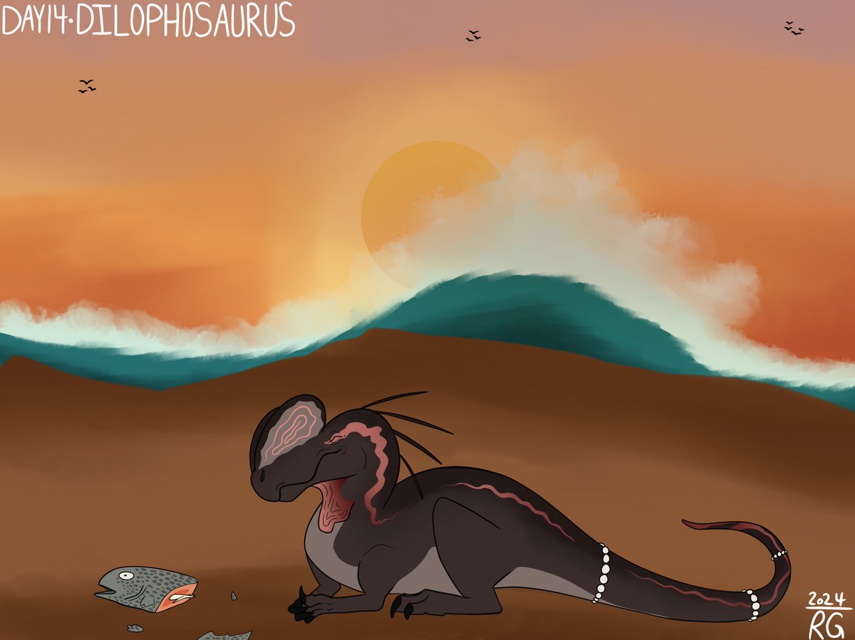 Maysozoic Day 14 - Dilophosaurus

For many creatures, the oldest are seen as something to protect inside the village. This is true for Dilophosaurus, however, the elderly seem to prefer the waves near beaches rather than the comforts of the village.
-
#maysozoic #maysozoic2024