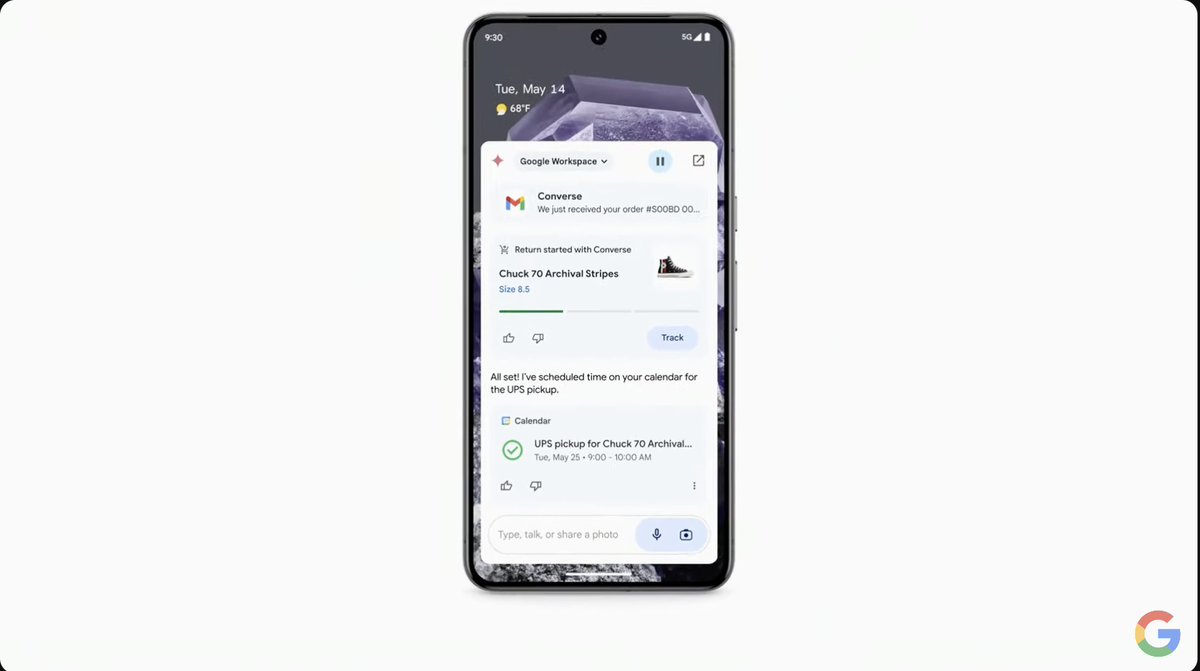 There goes Rabbit R1 🥲 Gemini will soon do the work for you. #GoogleIO