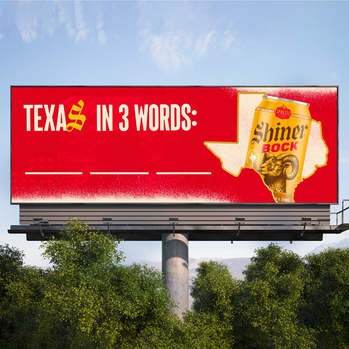 Never written a billboard before? Well, here’s your chance! Like this post, follow @ShinerBeer, and comment how you’d fill in the blank for a chance to get your line on a REAL Shiner billboard 🍺 #Giveaway #ShinerBeer #Shiner #TexasBeer #ShinerBock #ItsATexasThing