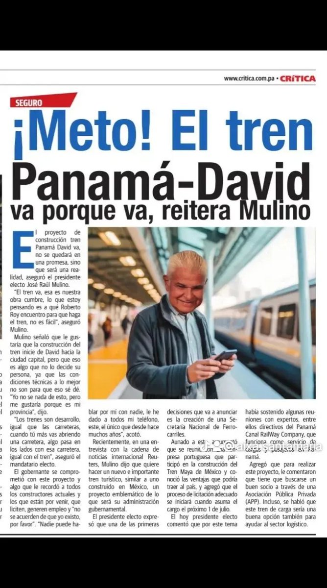 Muchos proyectos importantes que traerán desarrollo a nuestro país. <a href="/rmartinelli/">Ricardo Martinelli</a> <a href="/JoseRaulMulino/">José Raúl Mulino</a>