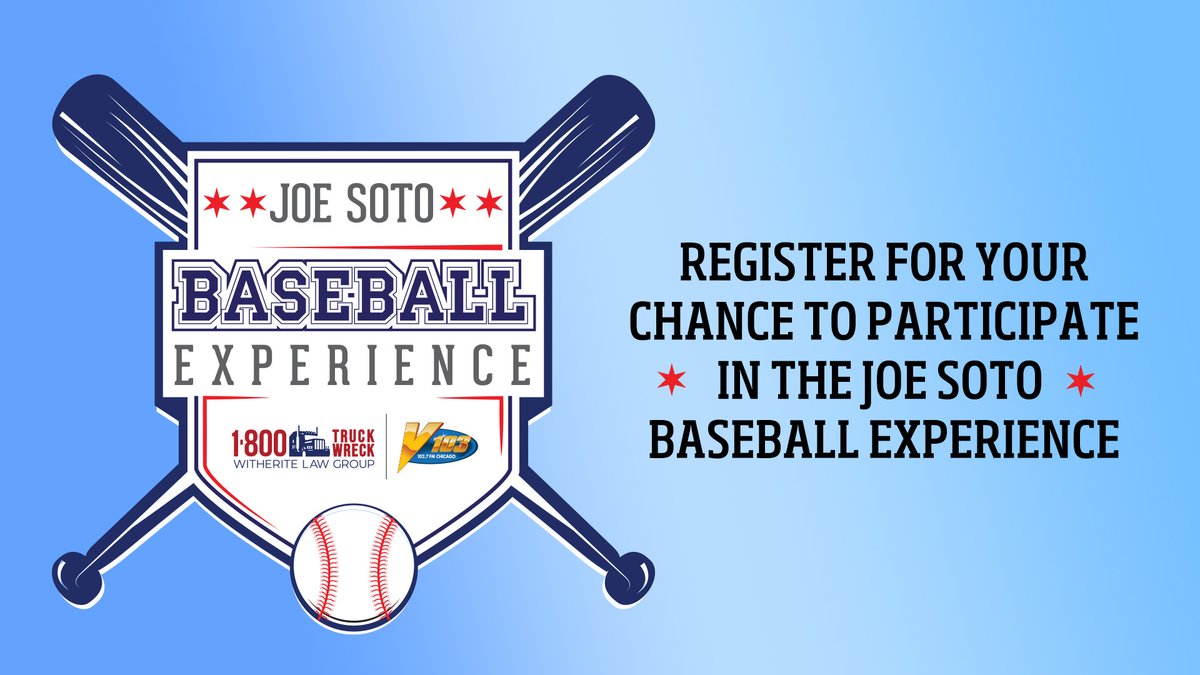Register for your chance to participate in the Joe Soto Baseball Experience in partnership with Amy Witherite and 1-800-Truck Wreck. Bring your kids to enjoy a day of fun and baseball with our very own Joe Soto! Register Here: ihe.art/EGDTGFs