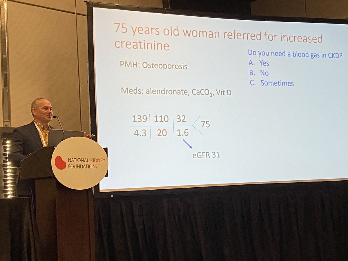 Do you need a blood gas in CKD and other questions as Dr. Raphael covers metabolic acidosis at #NKFClinicals