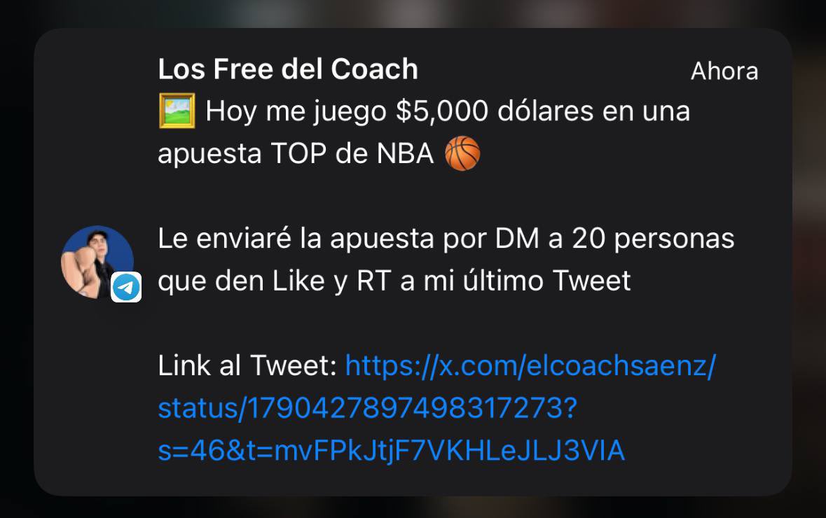 TipstersBetFree's tweet image. YA TENEMOS LA APUESTA TOP DEL COACH SAENZ 🎁

•100 ❤️♻️🗯️ y se va totalmente gratis la jugada 🫣

No olvides unirte a nuestro telegram dónde subimos todo👇
t.me/+WUEnl6X4SNg4M…