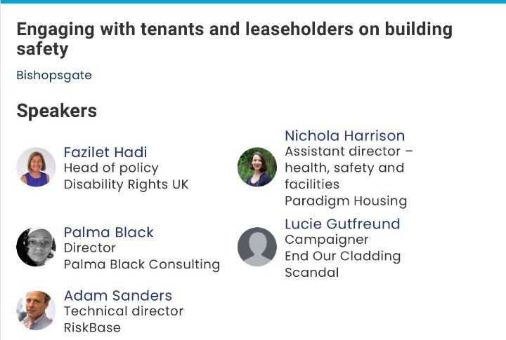 Thank you @InsideHousing for inviting us to your Tenant and Resident Engagement conference to share our views on what needs to be done to support residents trapped in the building safety crisis. #treconf #UKhousing