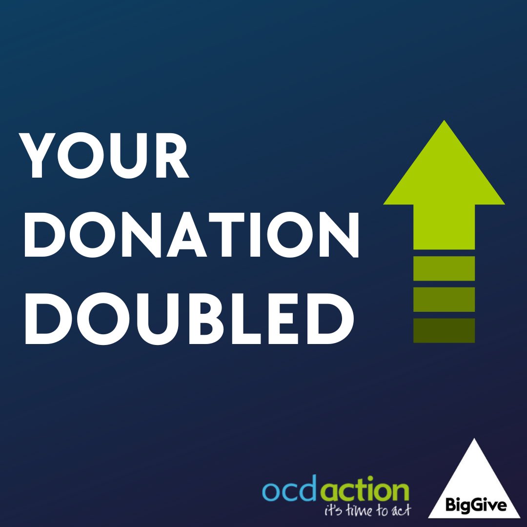 We’re thrilled that our campaign for young people with OCD has been selected by the Big Give, which means from the 14th -28th May every donation you make here: bit.ly/ocdabiggive ….will be doubled! So if you donate £15, we receive £30 – like magic! ✨