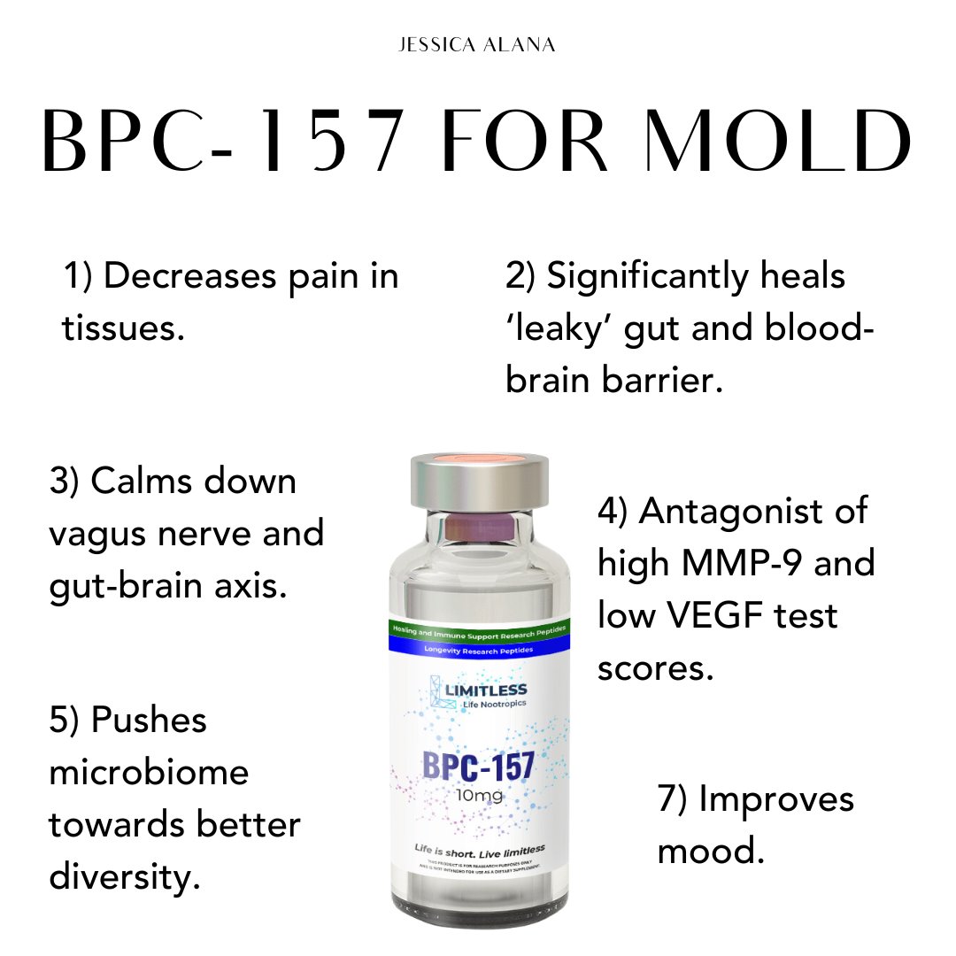 BPC-157 is the star peptide worldwide, but how about we consider BPC-157 specifically for Mold Illness and Chronic Inflammatory Response Syndrome (CIRS)? A thread.