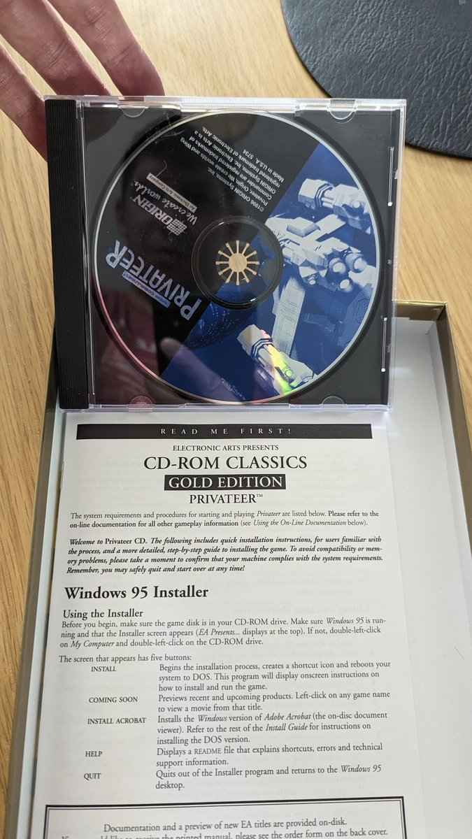 out4space's tweet image. Arrived today #privateer #retrogaming #wingcommanderprivateer