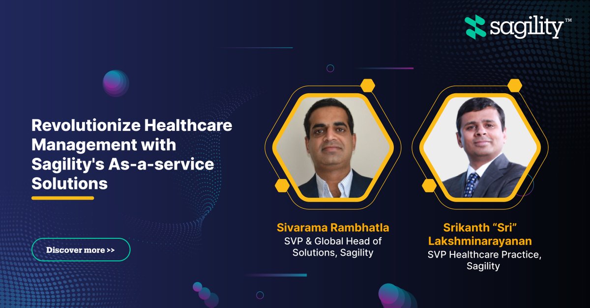 Our experts—Sivarama Rambhatla, SVP & Global Head of Solutions, and Srikanth “Sri” Lakshminarayanan, SVP Healthcare Practice—shared their expertise with healthcare leaders at a recent webinar.​ Read more: bit.ly/43oG5Ag ​ #AsAService #HealthcareOperations #Payer
