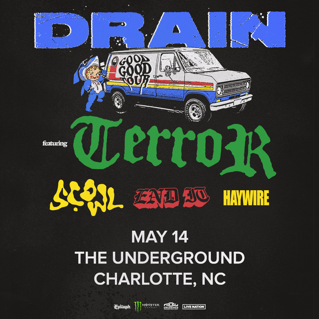 .@drain831: The Good Good Tour with @terrorhardcore, @Scowl40831, @enditbchc & Haywire TONIGHT (5/14) at The Underground! Doors: 6 PM | Show: 7 PM Tickets/Upgrades: livemu.sc/4dwu54e