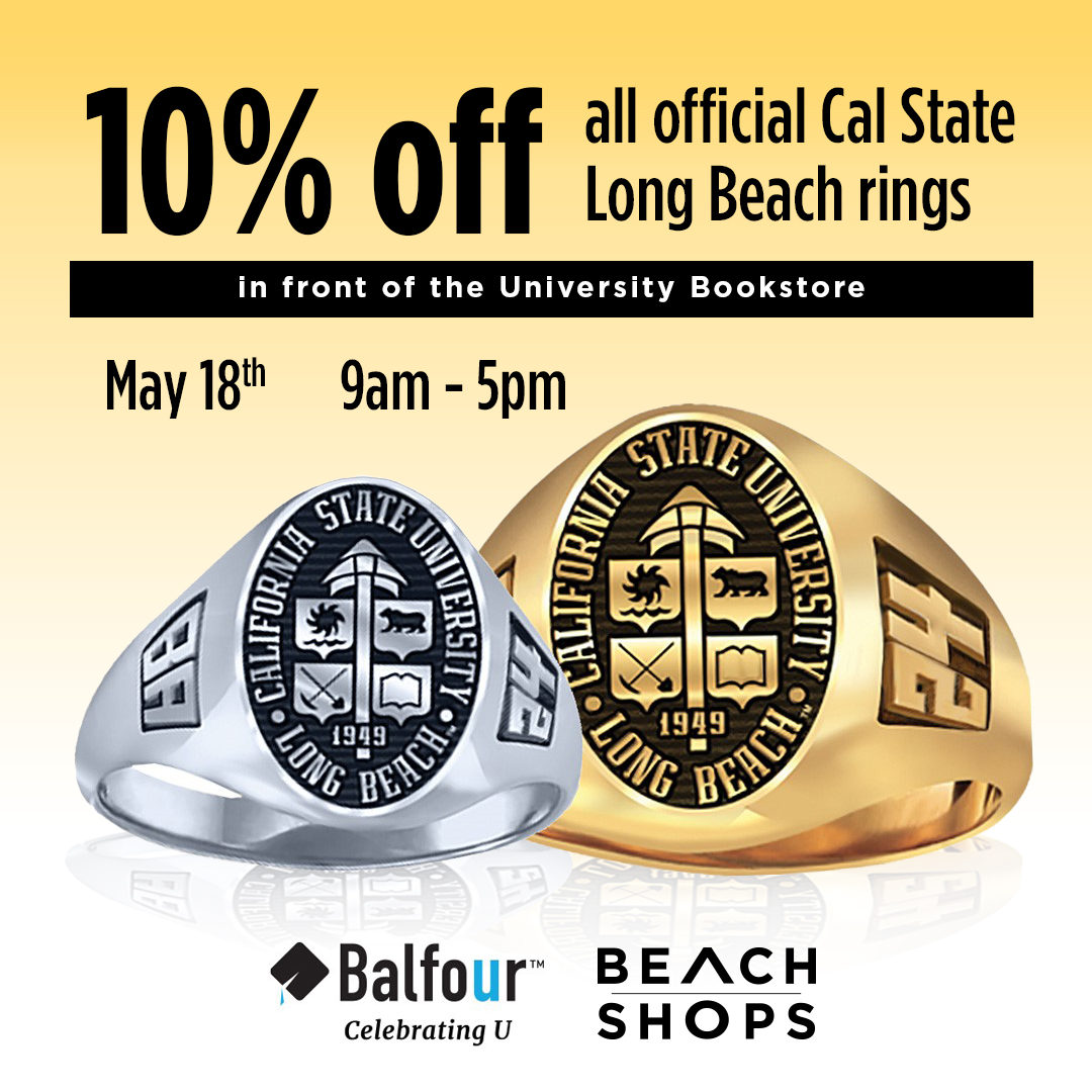 Saturday is your last chance this spring to pick out an official 2024 Class Ring for yourself or the grad in your family. 

The Balfour rep will be taking orders during Beach Grad Day this Saturday May 18 from 9 am – 5 pm. Enjoy a 10% discount on any Class Ring ordered that day.