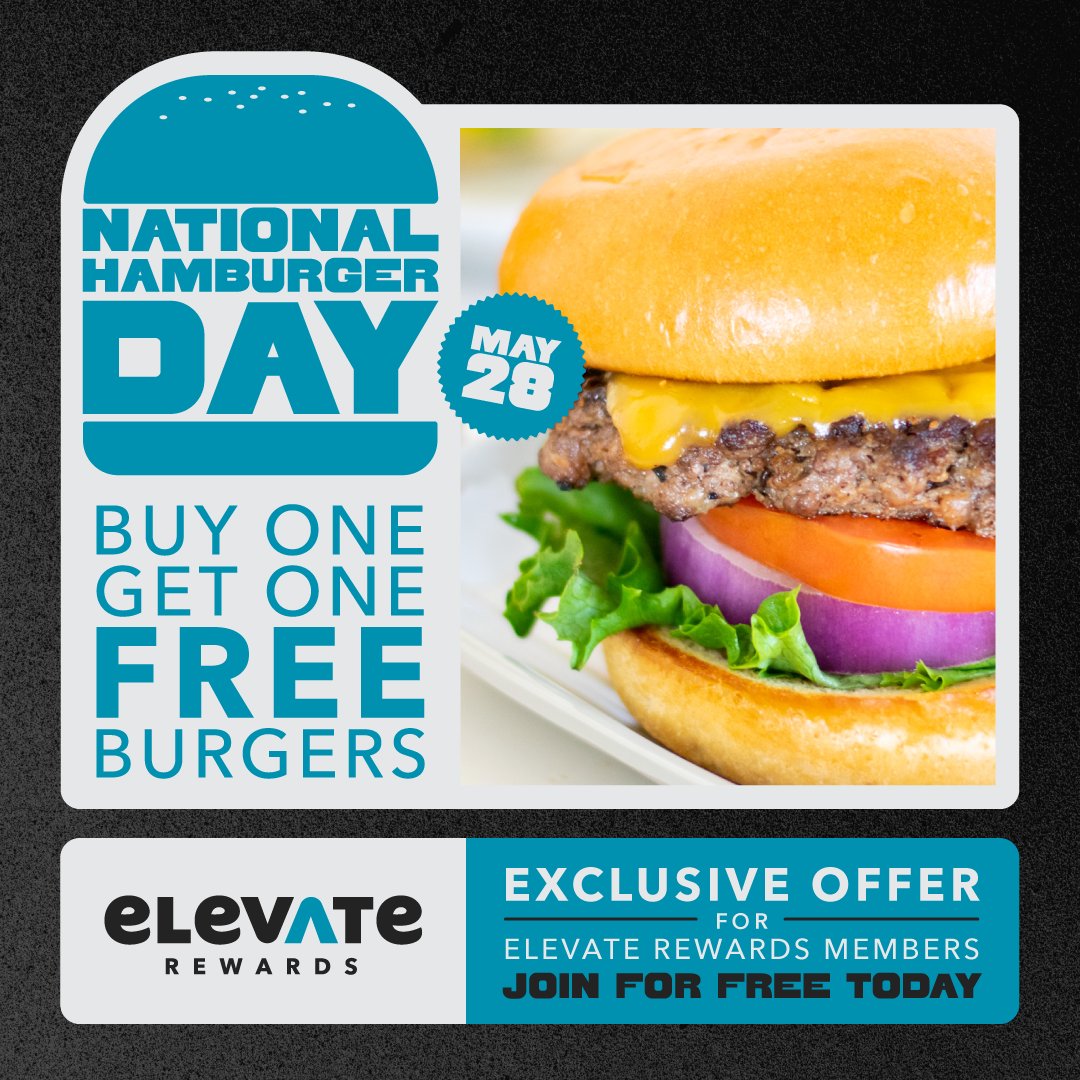 Not an Elevate Rewards member yet? 🍔 Lettuce change that! Join TODAY and relish the instant reward of a FREE popcorn 🍿, then receive your member-exclusive BOGO Burger reward on May 28th to celebrate National Hamburger Day. Sign up NOW! ➡️ brnw.ch/21wJM0q