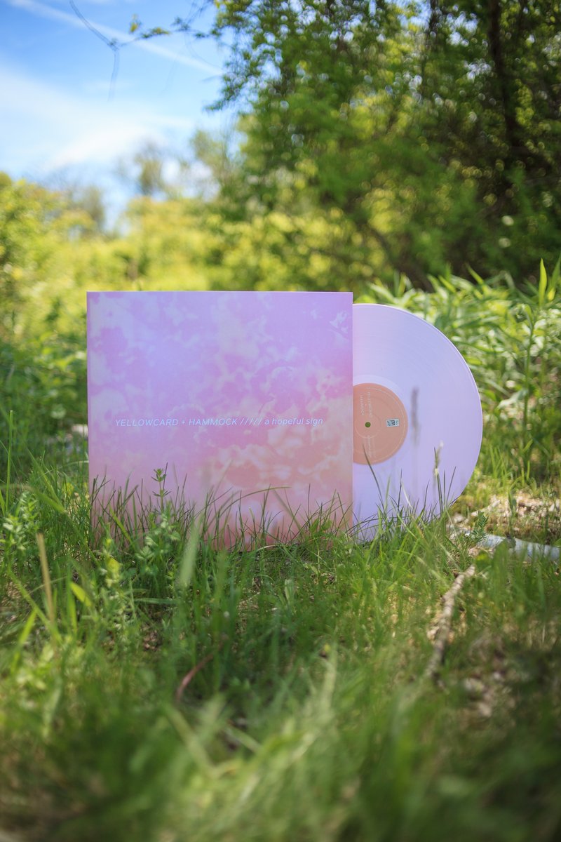 A new pastel pink variant of 'A Hopeful Sign' by @Yellowcard x @hammockmusic is available now🌸