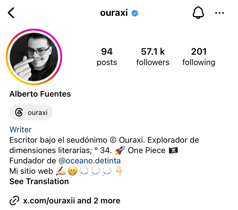 ¡Un millón de gracias a mis 57 mil amigos y seguidores de instagram! Ustedes son quienes insuflan vida a mis letras y las hacen trascender de lo efímero a lo eterno en sus corazones. Cada like, cada comentario, es combustible para seguir creando desde las profundidades del alma.