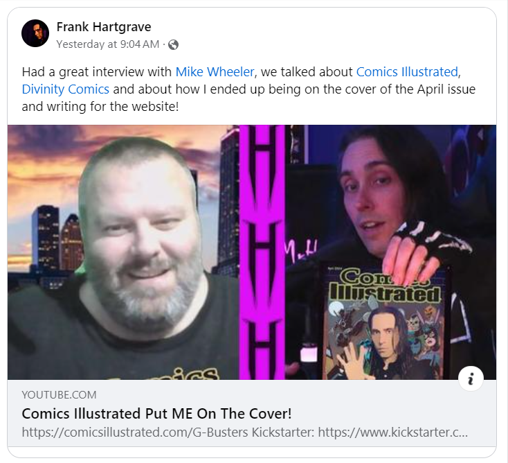 Check out Mike's interview with Comics Illustrated journalist, Frank Hartgrave! @Mr_Hartgrave youtube.com/watch?v=mxdnWD… #indiecomics #indiecomicsnews #wrestlingnews #wrestling #indienews