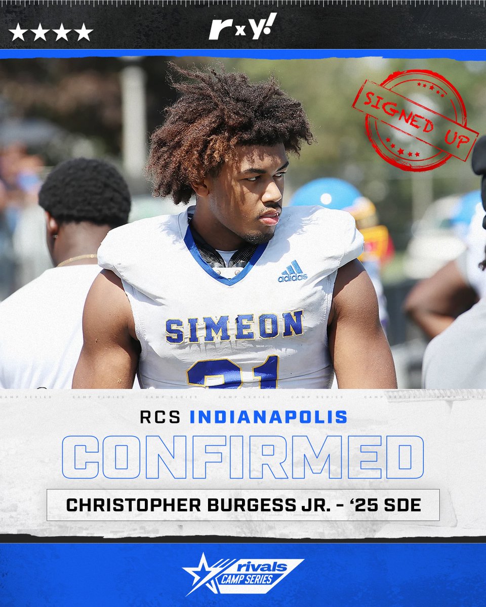 🚨CONFIRMED✍️ 4🌟 Christopher Burgess Jr. is signed up and ready for May 19th 🔥💪 @GregSmithRivals | @MarshallRivals | @adamgorney | @WilsonFootball | @TeamVKTRY | @ncsa | @ChrisBurgessJr