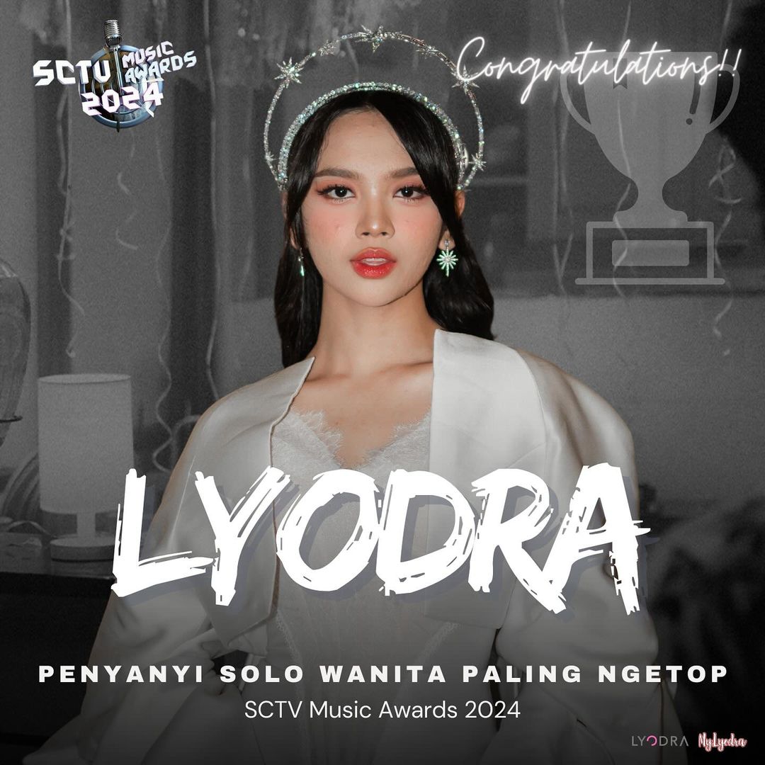 MylyodraOfc's tweet photo. PENYANYI SOLO WANITA PALING NGETOP SCTV MUSIC AWARDS 2024 🏆💕

Congratulationsss @imlyodra 🥳🥳
you deserve it Ly 🥹😭❤️

Thankyou yg udah voting Lyodra, bela2in ke Vidio tiap 15 menit, SMS, donasi, dll 🫶🏻
Thankyou SCTV Music Awards @SCTV <3

Passwordnya? MYLYODRA WE DID IT! 🤍 https://t.co/ane4TgnMQy